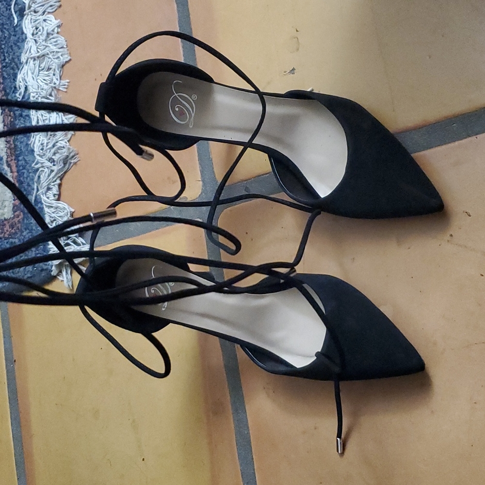 Black Strappy Heels